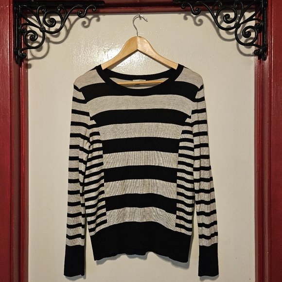 Halogen Cashmere Blend Stripe Sweater - Picture 1 of 9